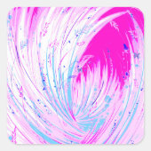 Sticker Carré Jardins enchantés - Horizon rose (Devant)