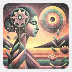 Sticker Carré Jasmine