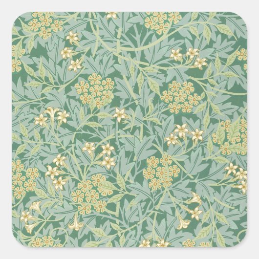 Sticker Carré Jasmine by William Morris (Devant)