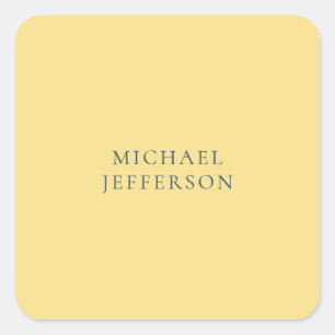 Sticker Carré Jasmine et Gris Slate Minimaliste Moderne Simple N