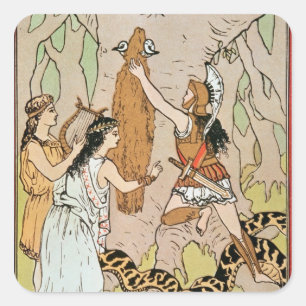 Sticker Carré Jason saisissant la toison d'or