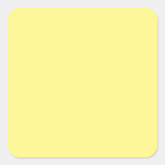 Sticker Carré Jaune clair #FFF888, Marzipan (Devant)