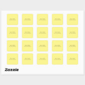 Sticker Carré Jaune clair uni élégant professionnel moderne (Feuille)