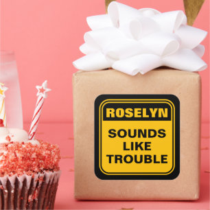 Sticker Carré Jaune drôle sonne comme signe de prudence