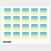Sticker Carré Jaune et bleu deux tons (Feuille)