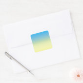Sticker Carré Jaune et bleu deux tons (Enveloppe)