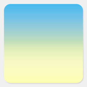 Sticker Carré Jaune et bleu deux tons