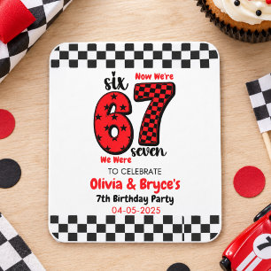 Sticker Carré J'avais 6 ans, maintenant j'ai 7 ans – Anniversair