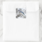 Sticker Carré Jay bleu hiver (Sac)