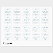 Sticker Carré Jazz age bleu géométrique mariage art déco (Feuille)