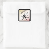 Sticker Carré Jazz Dance Apricot Peach Music (Sac)