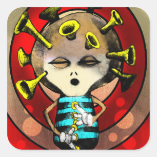 Sticker Carré Jazzplayer 2012