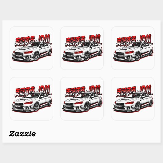 Sticker Carré JDM Dominateur voiture style Anime (Feuille)