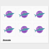 Sticker Carré Je casse pour les requins (Feuille)