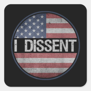 Sticker Carré Je Cite Dissidemment Le Drapeau Américain Hommes F