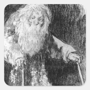 Sticker Carré Je continue à apprendre par Francisco Goya