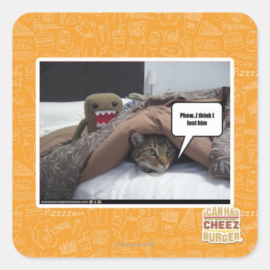 Sticker Carré Je crois que je l'ai perdu (Devant)