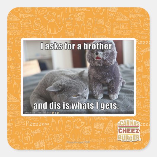 Sticker Carré Je demande à un frère (Devant)