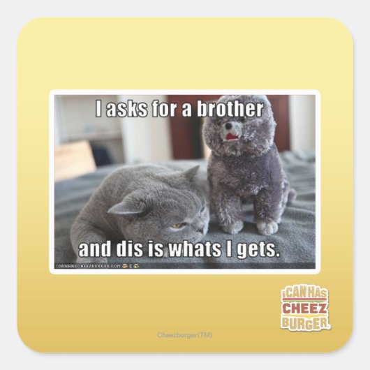 Sticker Carré Je demande à un frère (Devant)