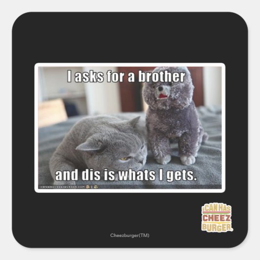 Sticker Carré Je demande à un frère (Devant)