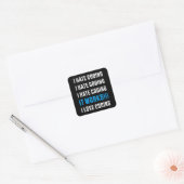 Sticker Carré Je déteste Coding Drôle cadeau pour programmeur (Enveloppe)