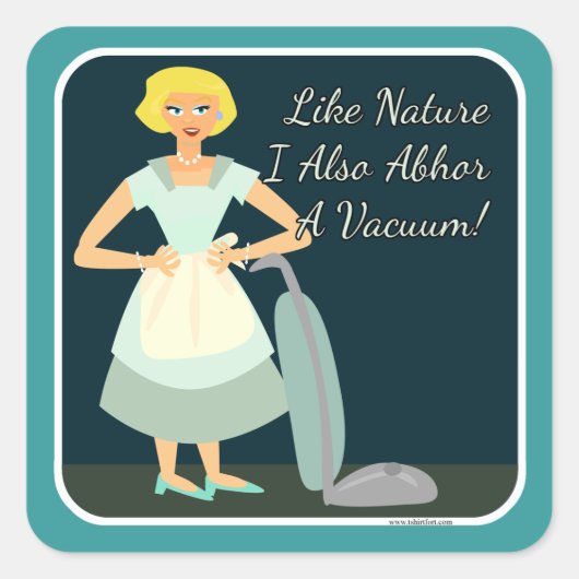 Sticker Carré Je déteste un vide (Devant)