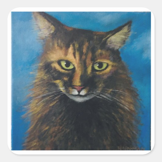 Sticker Carré Je fais le chat (Devant)