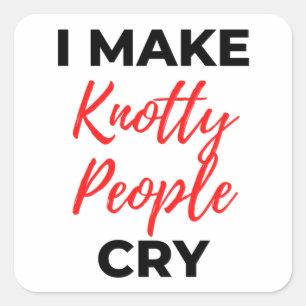 Sticker Carré Je Fais Pleurer 2 personnes noueuses