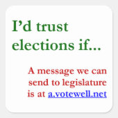 Sticker Carré Je ferais confiance aux élections si... (Devant)