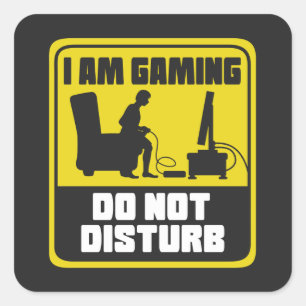 Sticker Carré Je Joue Ne Disturbe Pas