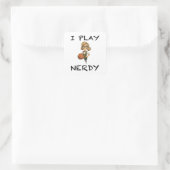 Sticker Carré Je joue Nerdy (Sac)