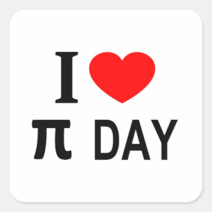 STICKER CARRÉ JE ❤️ JOUR J'AIME JOUR J'AI HÉART JOUR