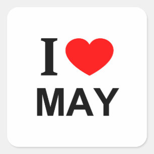 Sticker Carré Je ❤️ MAI JE PEUX AIMER MAI JE PEUX COEUR MAI