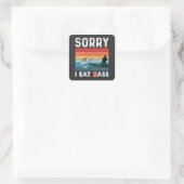 Sticker Carré Je mange de la basse (Sac)
