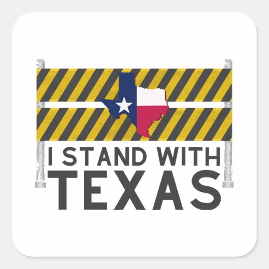 Sticker Carré Je Me Trouve Avec Le Texas (Devant)