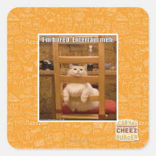 Sticker Carré Je m'ennuie.