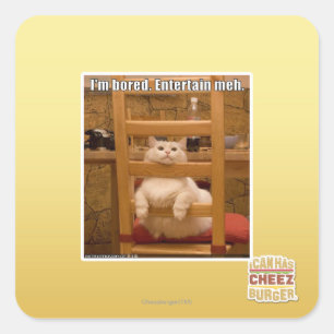 Sticker Carré Je m'ennuie.