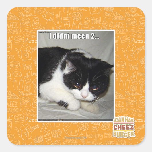 Sticker Carré Je n'ai pas été 2 (Devant)