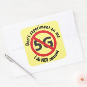 Sticker Carré Je ne consens pas à 5G (Enveloppe)