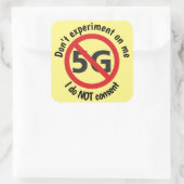 Sticker Carré Je ne consens pas à 5G (Sac)