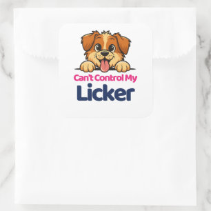 Sticker Carré Je ne peux pas contrôler ma conception de chien mi