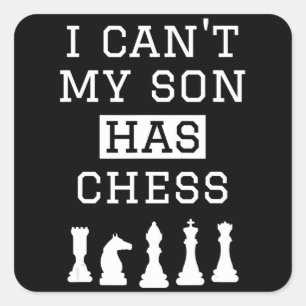 Sticker Carré je ne peux pas que mon fils ait des échecs drôles 