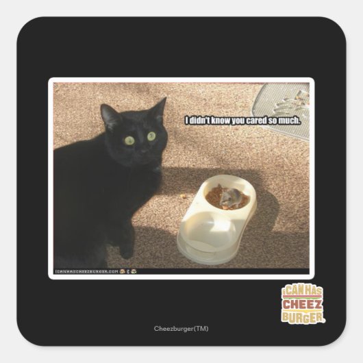 Sticker Carré Je ne sais pas si vous vous en souciez (Devant)