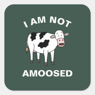 Sticker Carré Je Ne Suis Pas Amusé Amusant Agriculture Animale P
