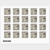 Sticker Carré Je ne teste pas toujours mon code (Feuille)