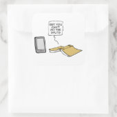 Sticker Carré Je parie que vous ne pouvez pas faire les fraction (Sac)