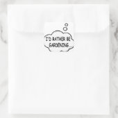 Sticker Carré Je préfère être jardiné (Sac)