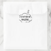 Sticker Carré Je préfère marcher (Sac)