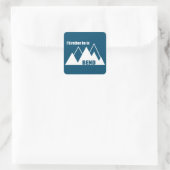 Sticker Carré Je préférerais être à Bend Oregon Mountain (Sac)