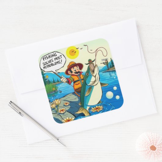 Sticker Carré Je rattrape Good Vibes ! (Enveloppe)